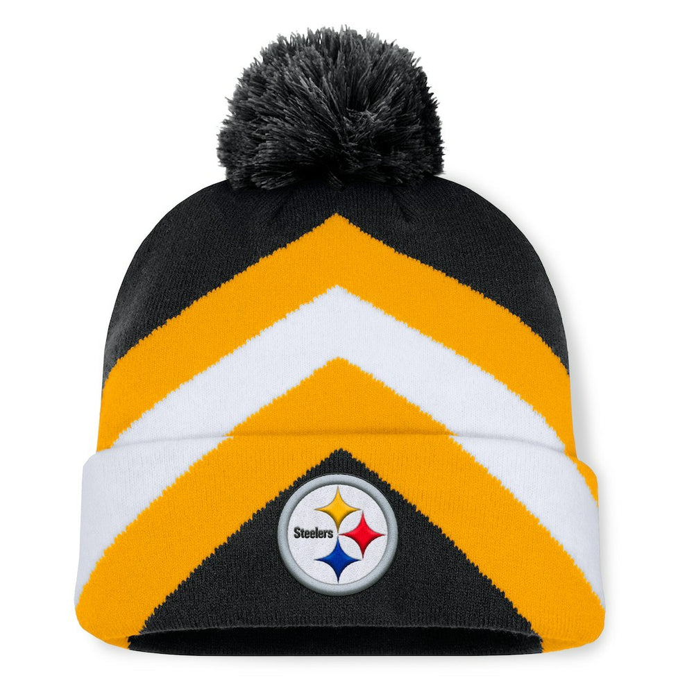 Pittsburgh Steelers Women's Cornerback Cuffed Knit Hat with Pom - Black Hats