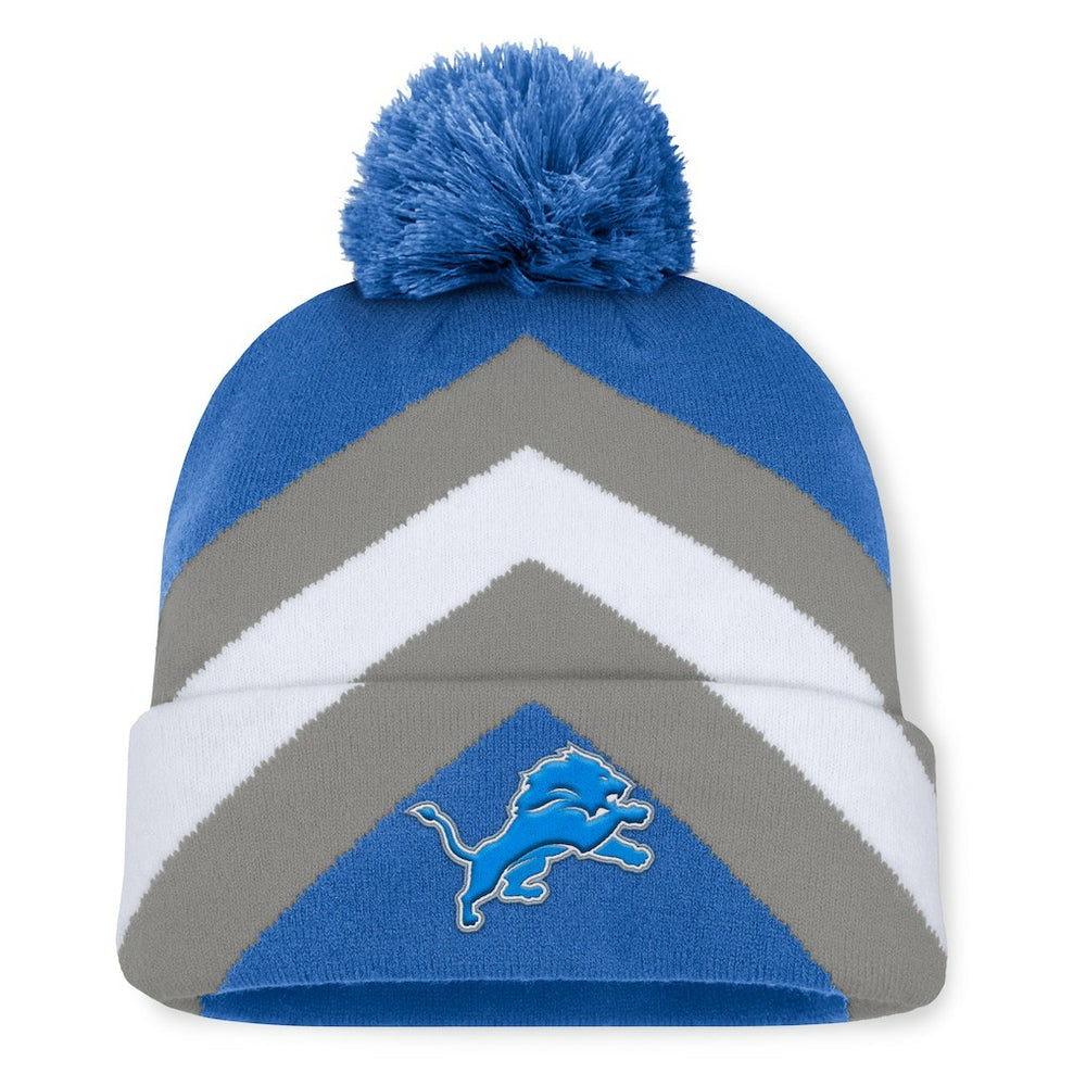 Detroit Lions Women's Cornerback Cuffed Knit Hat with Pom - Blue Hats