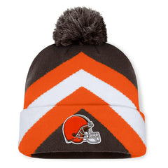 Cleveland Browns Women's Cornerback Cuffed Knit Hat with Pom - Brown Hats