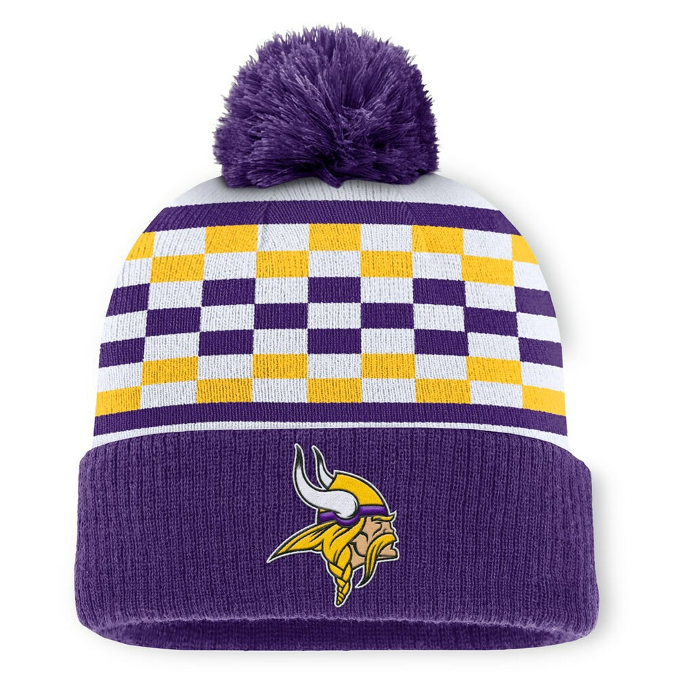 Minnesota Vikings Women's End Zone Cuffed Knit Hat with Pom - Purple Hats