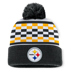 Pittsburgh Steelers Women's End Zone Cuffed Knit Hat with Pom - Black Hats