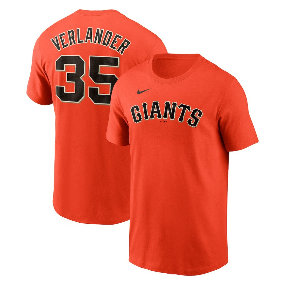 Justin Verlander San Francisco Giants Nike Fuse Name & Number T-Shirt - Orange T-shirts