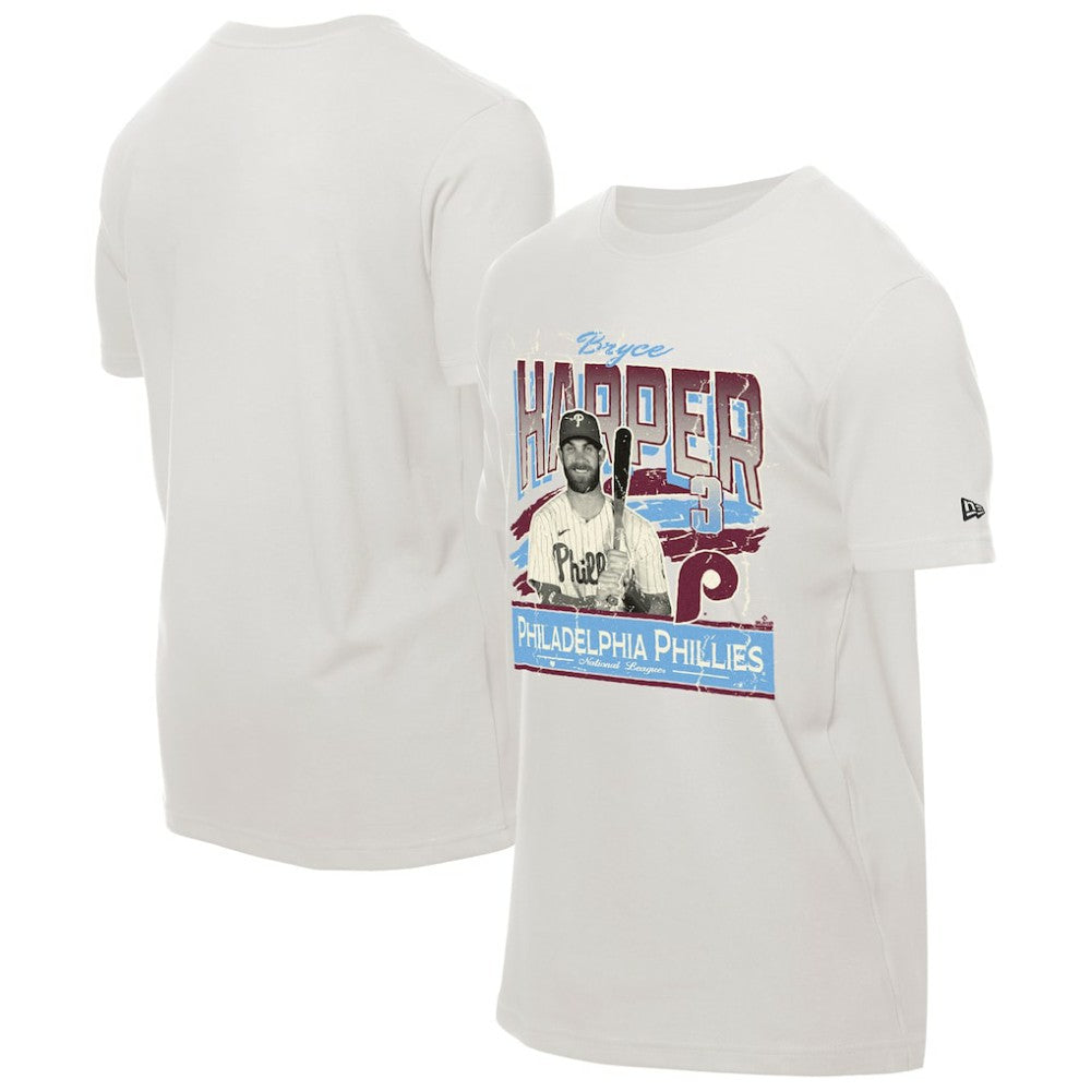 Bryce Harper Philadelphia Phillies New Era Batter Up T-Shirt - Cream T-shirts