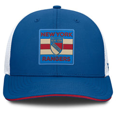 New York Rangers Fanatics Centennial Authentic Pro Structured Trucker Adjustable Hat - Blue/White | US 202815535