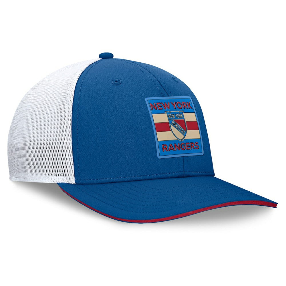 New York Rangers Fanatics Centennial Authentic Pro Structured Trucker Adjustable Hat - Blue/White | US 202815535