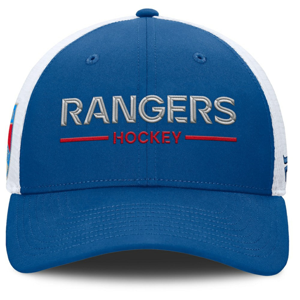 New York Rangers Fanatics Centennial Authentic Pro Structured Trucker Adjustable Hat - Blue/White | US 202815618