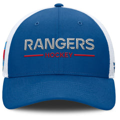 New York Rangers Fanatics Centennial Authentic Pro Structured Trucker Adjustable Hat - Blue/White | US 202815618