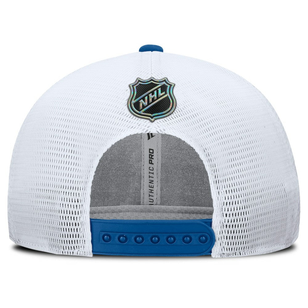 New York Rangers Fanatics Centennial Authentic Pro Structured Trucker Adjustable Hat - Blue/White | US 202815618