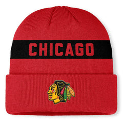 Chicago Blackhawks Fanatics Centennial Cuffed Knit Hat - Red | US 202815623