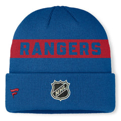 New York Rangers Fanatics Centennial Authentic Pro Cuffed Knit Hat - Blue | US 202815624