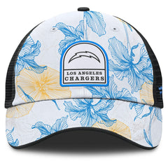 Los Angeles Chargers Tropical Adjustable Trucker Hat - White/Black Hats