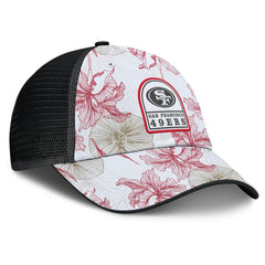 San Francisco 49ers Tropical Adjustable Trucker Hat - White/Black Hats