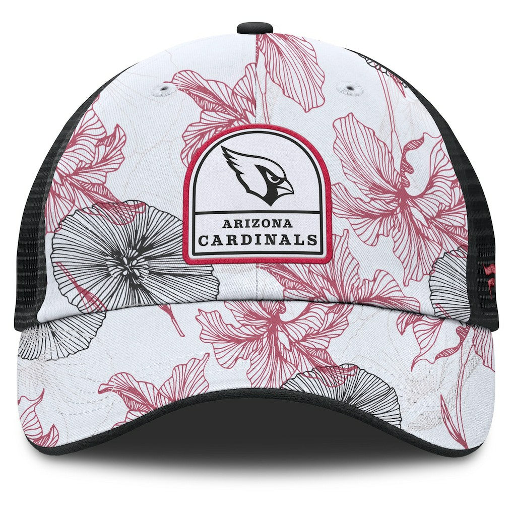 Arizona Cardinals Tropical Adjustable Trucker Hat - White/Black Hats