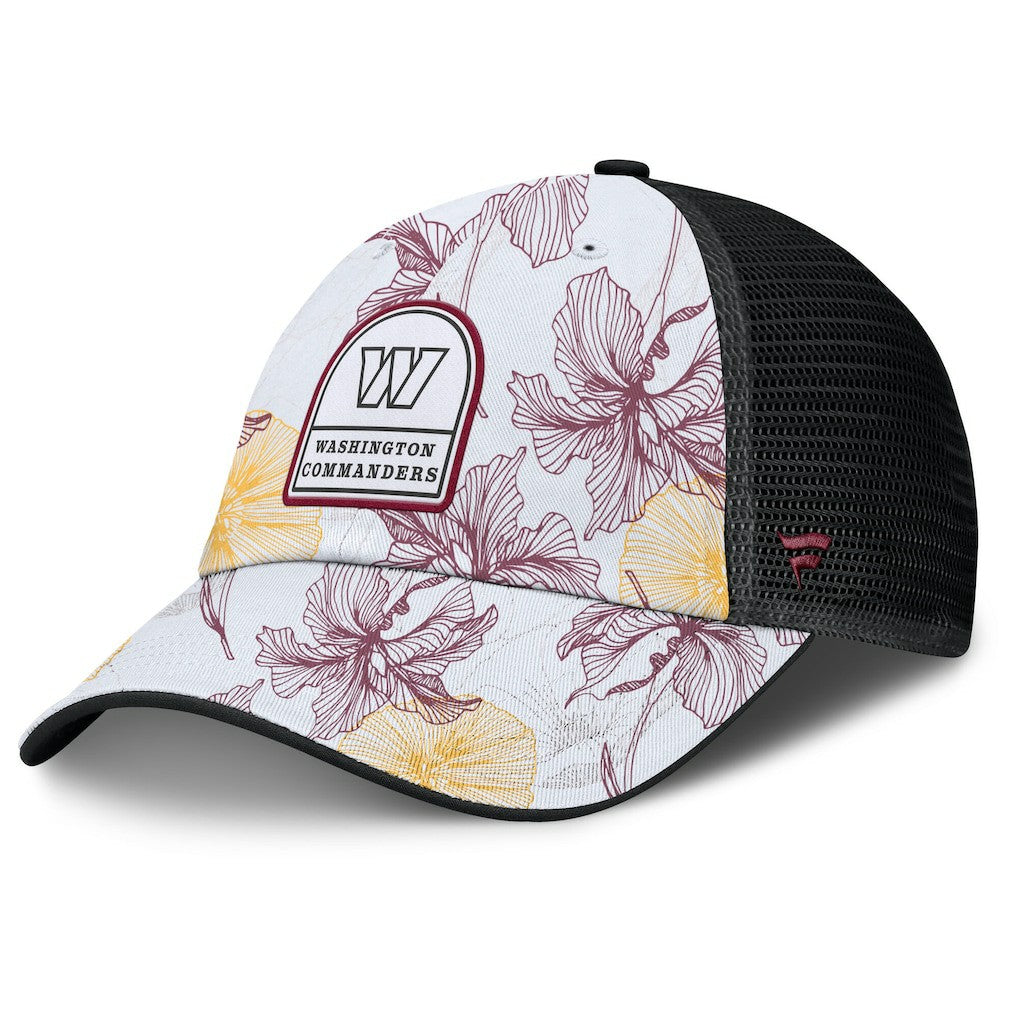 Washington Commanders Tropical Adjustable Trucker Hat - White/Black Hats