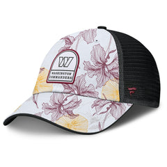 Washington Commanders Tropical Adjustable Trucker Hat - White/Black Hats