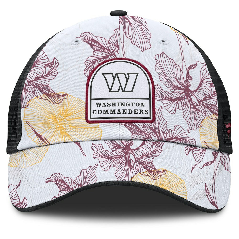 Washington Commanders Tropical Adjustable Trucker Hat - White/Black Hats
