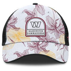 Washington Commanders Tropical Adjustable Trucker Hat - White/Black Hats