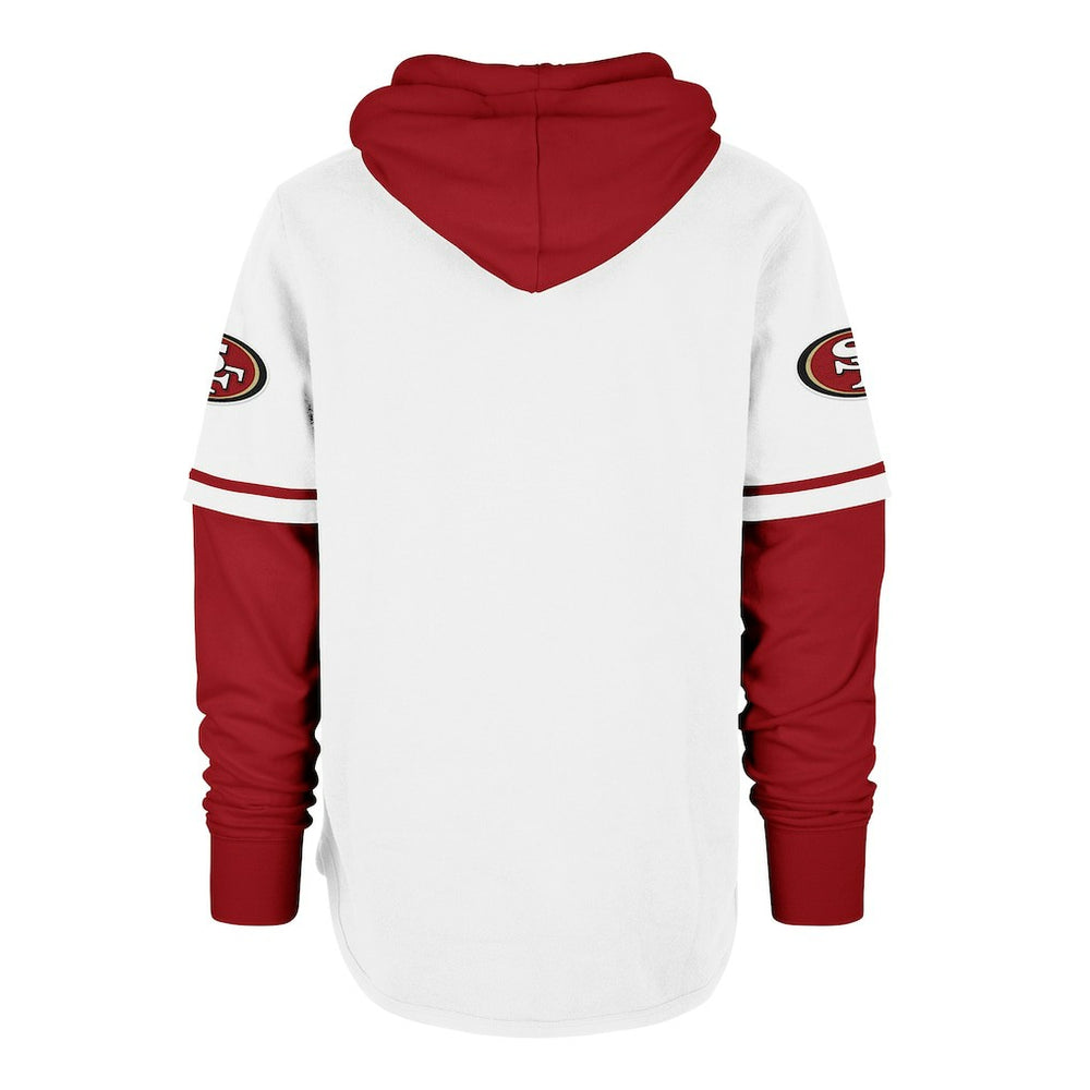 San Francisco 49ers '47 Trifecta Shortstop Pullover Hoodie - White Hoodies
