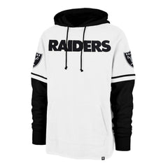 Las Vegas Raiders '47 Trifecta Shortstop Pullover Hoodie - White Hoodies