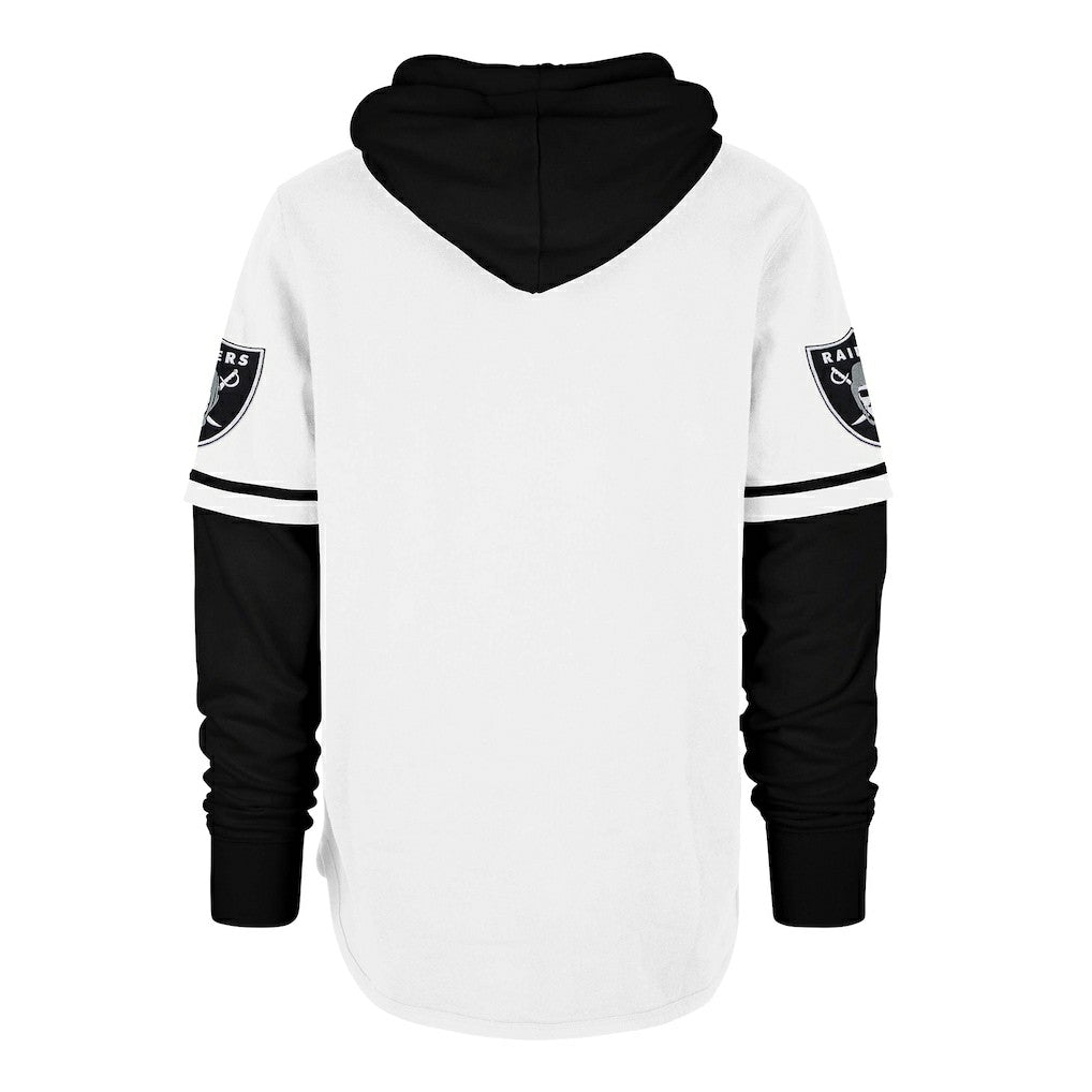 Las Vegas Raiders '47 Trifecta Shortstop Pullover Hoodie - White Hoodies