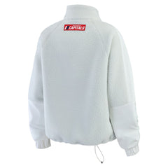Washington Capitals WEAR by Erin Andrews Women's Polar Fleece Quarter-Zip Jacket - Gray | US 202830779