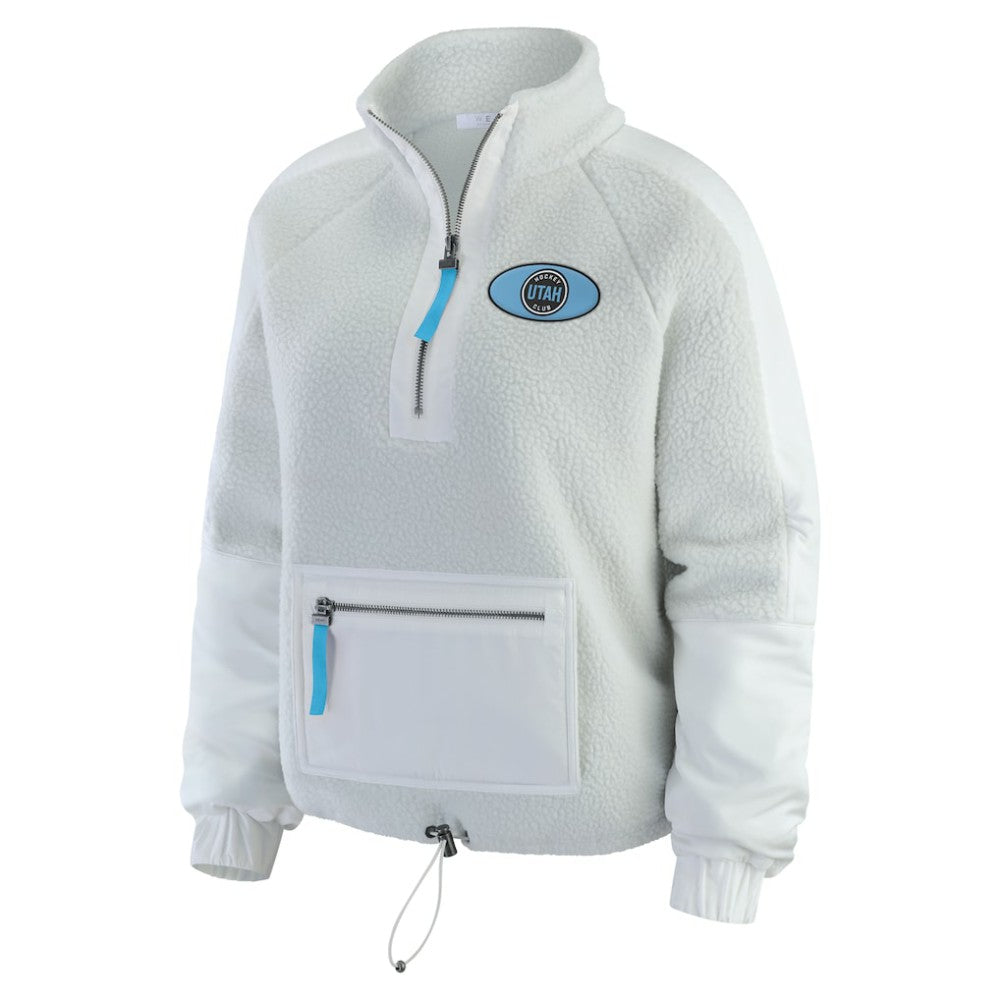 Utah Mammoth WEAR by Erin Andrews Women's Polar Fleece Quarter-Zip Jacket - Gray | US 202830784