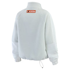 Philadelphia Flyers WEAR by Erin Andrews Women's Polar Fleece Quarter-Zip Jacket - Gray | US 202830791