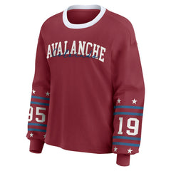 Colorado Avalanche WEAR by Erin Andrews Women's Long-Sleeve Sport T-Shirt - Burgundy | US 202830807
