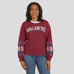 Colorado Avalanche WEAR by Erin Andrews Women's Long-Sleeve Sport T-Shirt - Burgundy | US 202830807