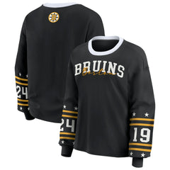 Boston Bruins WEAR by Erin Andrews Women's Long-Sleeve Sport T-Shirt - Black | US 202830808