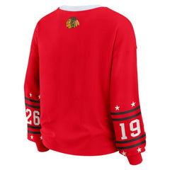 Chicago Blackhawks WEAR by Erin Andrews Women's Long-Sleeve Sport T-Shirt - Red | US 202830809