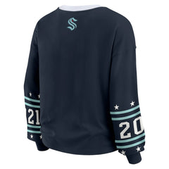 Seattle Kraken WEAR by Erin Andrews Women's Long-Sleeve Sport T-Shirt - Deep Sea Blue | US 202830813