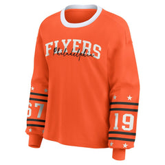 Philadelphia Flyers WEAR by Erin Andrews Women's Long-Sleeve Sport T-Shirt - Orange | US 202830818