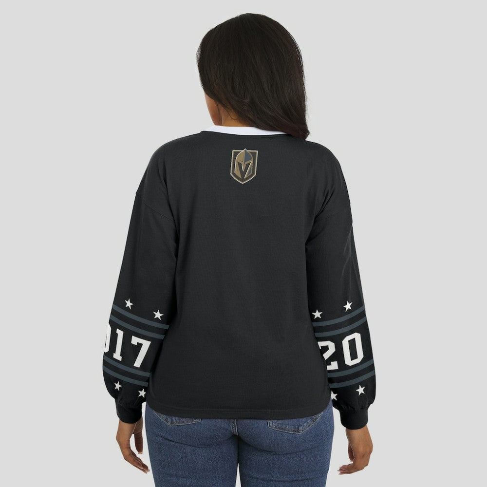 Vegas Golden Knights WEAR by Erin Andrews Women's Long-Sleeve Sport T-Shirt - Black | US 202830819