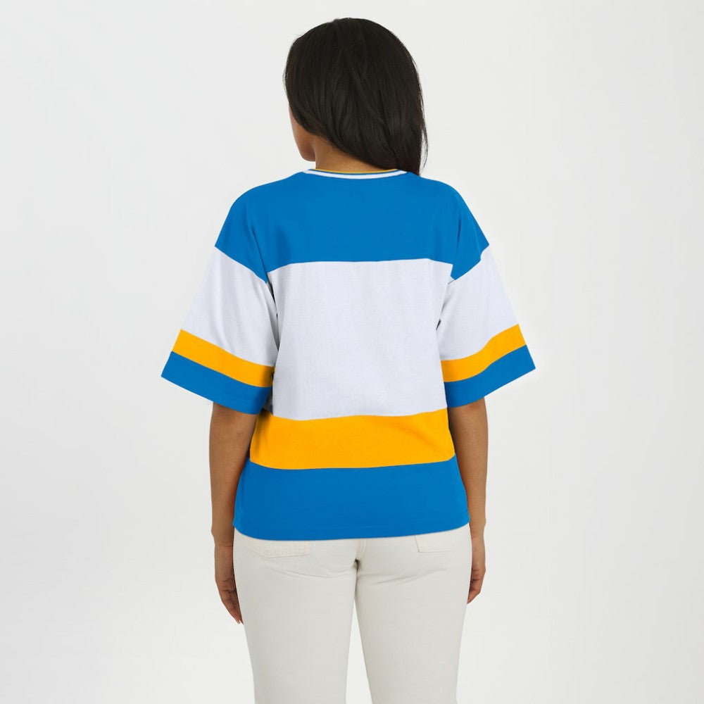 St. Louis Blues WEAR by Erin Andrews Women's Jersey Style Tee - Blue/White | US 202830840