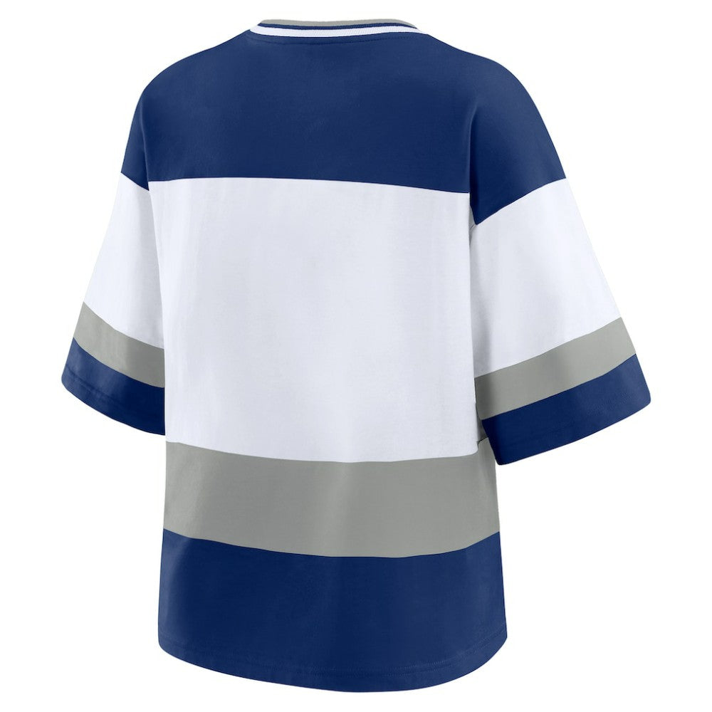 Tampa Bay Lightning WEAR by Erin Andrews Women's Jersey Style Tee - Blue/White | US 202830842