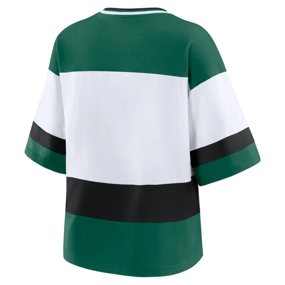 Minnesota Wild WEAR by Erin Andrews Women's Jersey Style Tee - Green/White | US 202830846