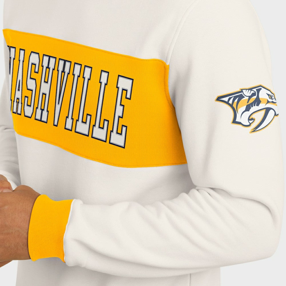 Nashville Predators Darius Rucker Collection by Fanatics Colorblock Pullover Sweatshirt - Cream | US 202831247