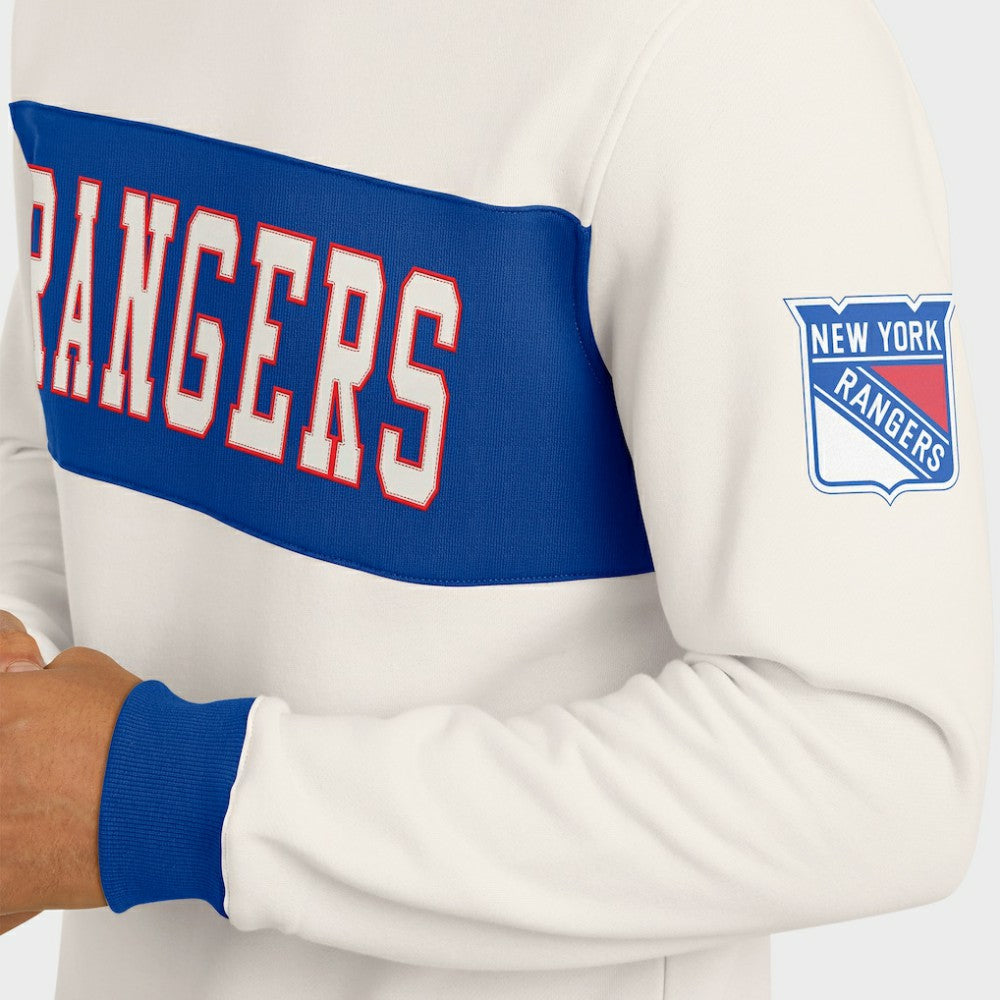 New York Rangers Darius Rucker Collection by Fanatics Colorblock Pullover Sweatshirt - Cream | US 202831248
