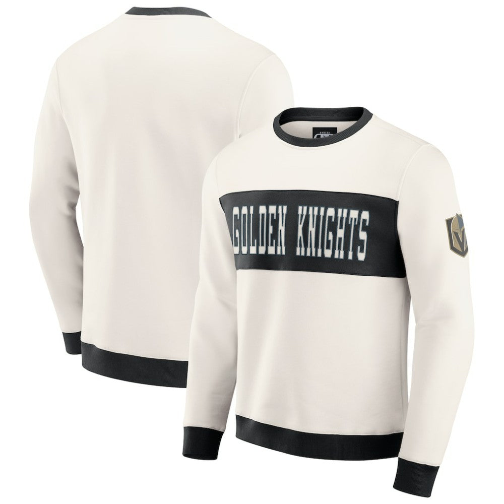 Vegas Golden Knights Darius Rucker Collection by Fanatics Colorblock Pullover Sweatshirt - Cream | US 202831253