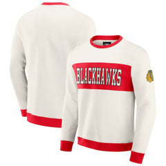 Chicago Blackhawks Darius Rucker Collection by Fanatics Colorblock Pullover Sweatshirt - Cream | US 202831254