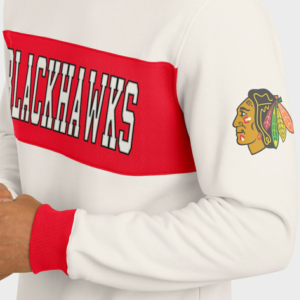 Chicago Blackhawks Darius Rucker Collection by Fanatics Colorblock Pullover Sweatshirt - Cream | US 202831254