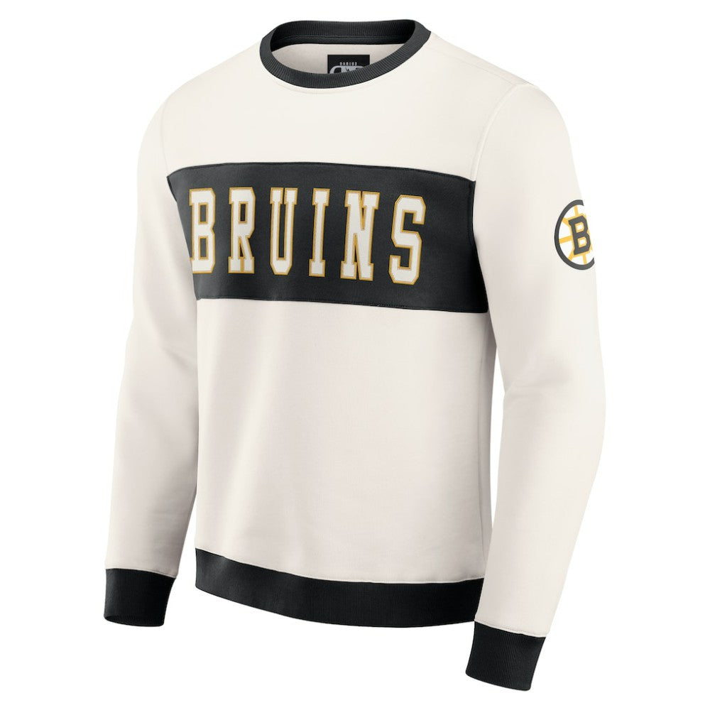 Boston Bruins Darius Rucker Collection by Fanatics Colorblock Pullover Sweatshirt - Cream | US 202831258