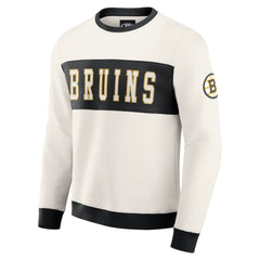 Boston Bruins Darius Rucker Collection by Fanatics Colorblock Pullover Sweatshirt - Cream | US 202831258
