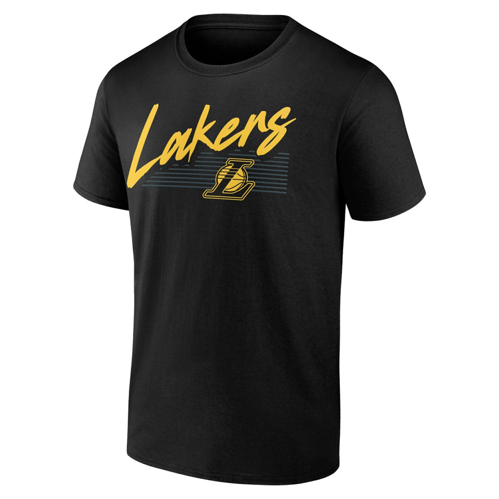 Los Angeles Lakers Color Block Slant T-Shirt Black