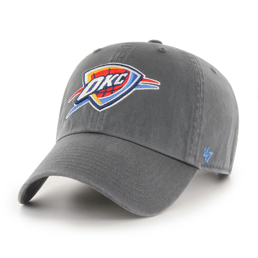 Oklahoma City Thunder '47 Core Logo Clean Up Adjustable Hat Charcoal - 47 brand