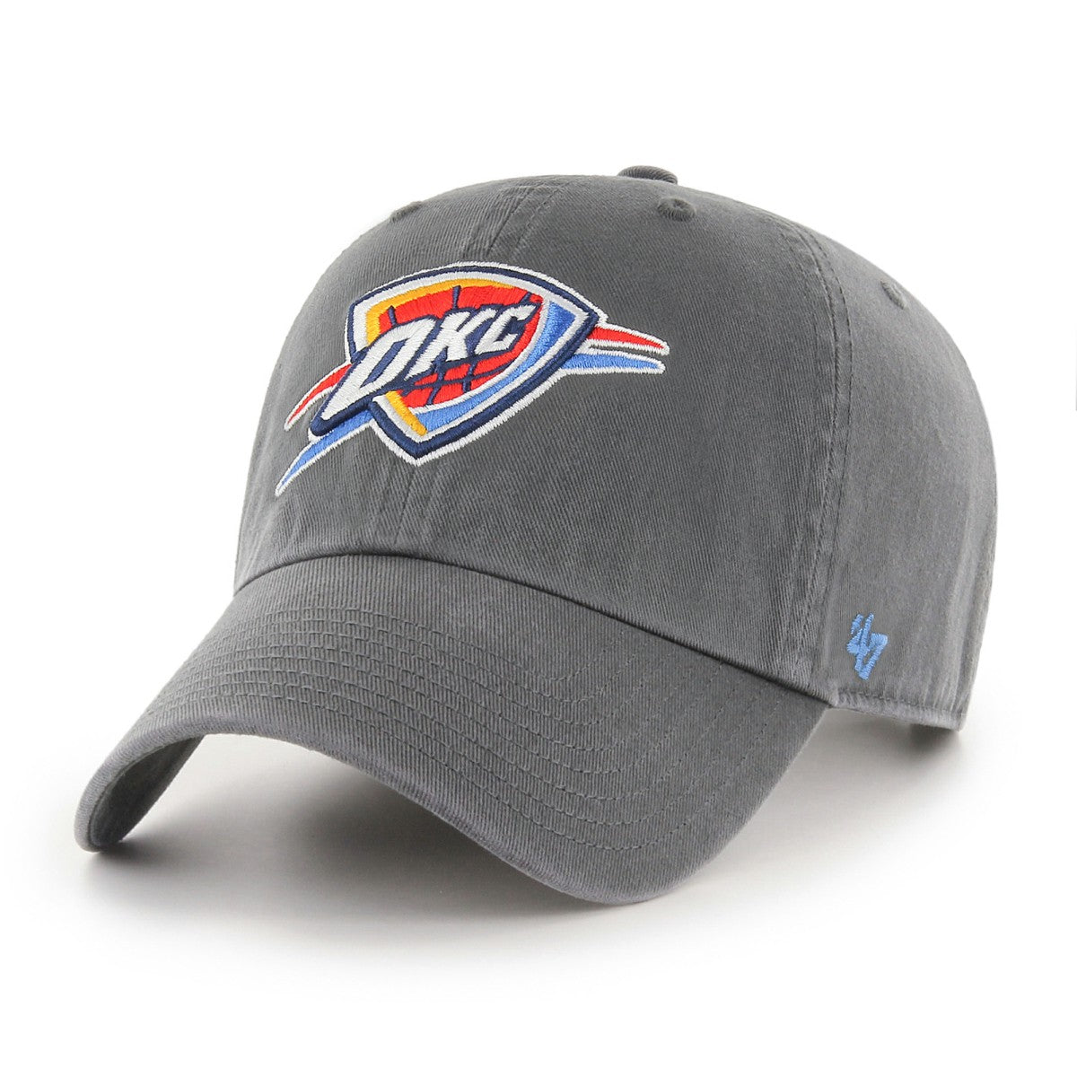 Oklahoma City Thunder '47 Core Logo Clean Up Adjustable Hat Charcoal - 47 brand
