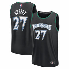 Rudy Gobert Minnesota Timberwolves Fastbreak Jersey Classic Edition Black - Fanatics