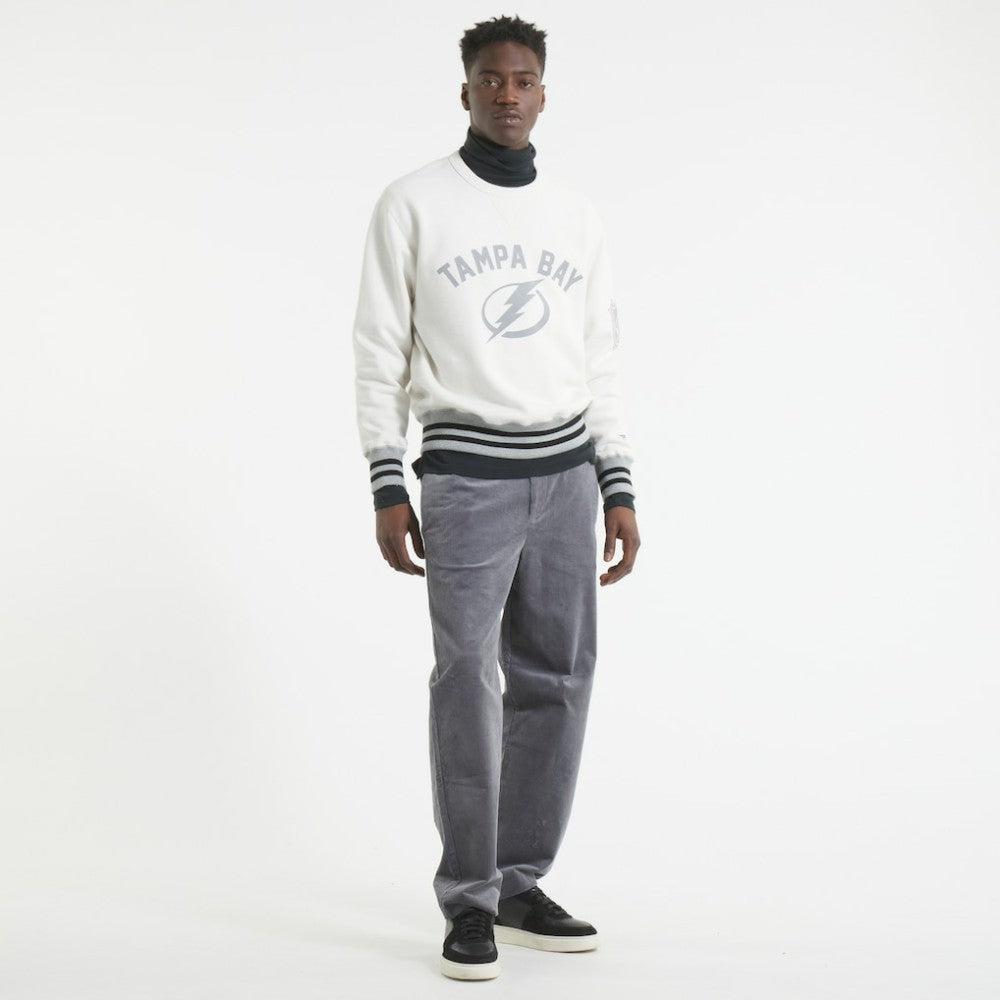 Tampa Bay Lightning Todd Snyder by Fanatics Relaxed Canadian Fleece Crew - Heather Gray | US 202846093