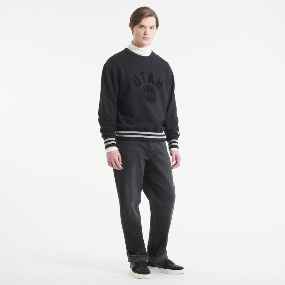Utah Mammoth Todd Snyder by Fanatics Relaxed Canadian Fleece Crew - Black | US 202846096